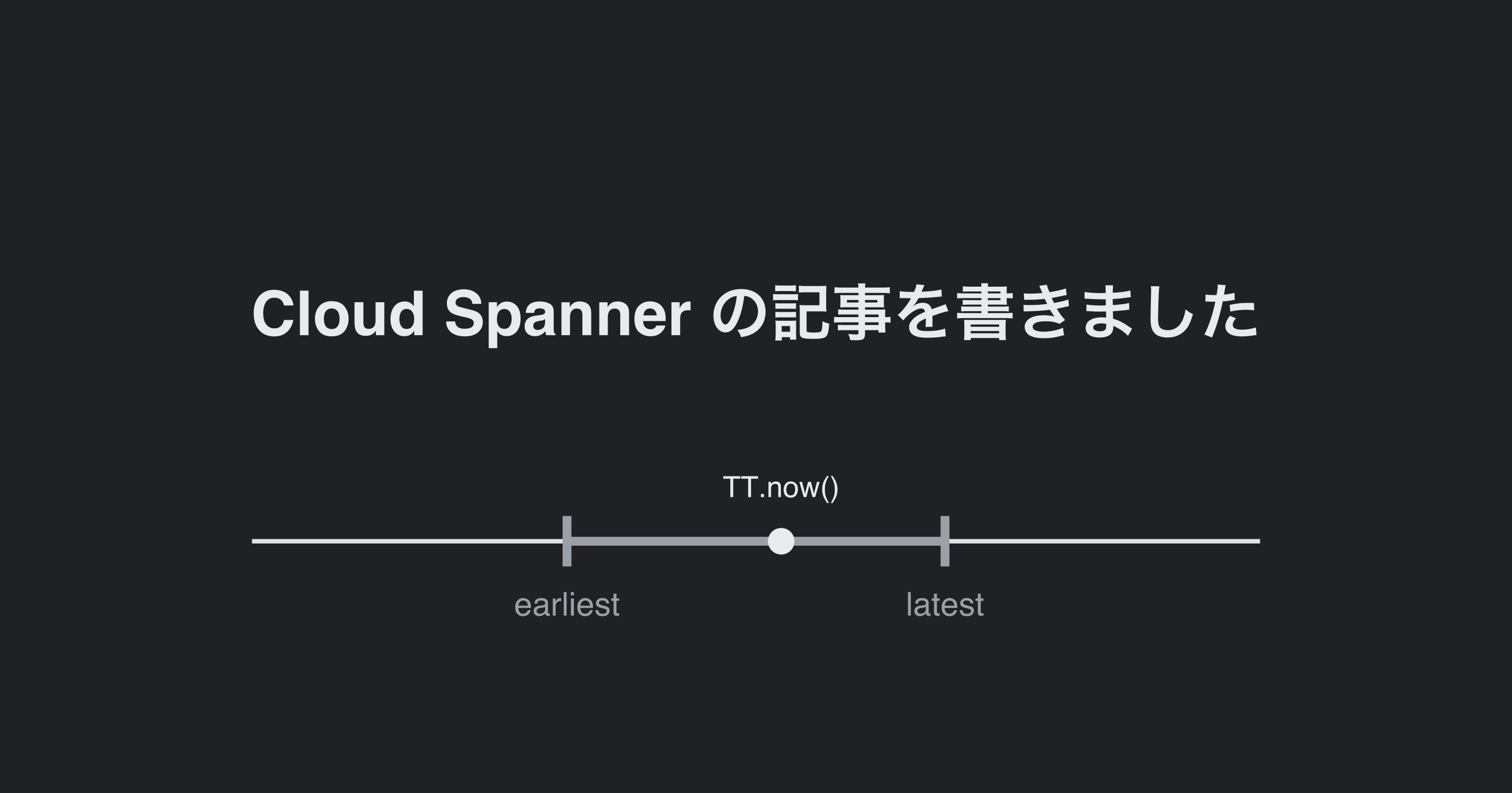 Cloud Spanner の記事を書きました (+ 技術的な蛇足) - 芳賀 雅樹 のページ